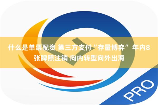 什么是单票配资 第三方支付“存量博弈” 年内8张牌照注销 向内转型向外出海